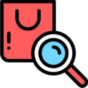 fashion,seo and web,magnifying glass,commerce and shopping,search,loupe,shopping bag,product,offer